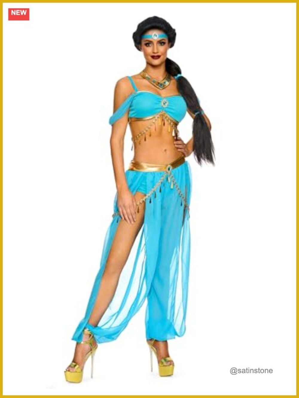 Arabian Princess Costume Set Adult Polyester Halloween Cosplay Outfit